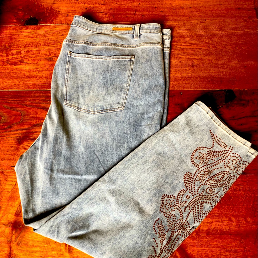 Gorgeous Studded Ultimate Denim Soft Surroundings Plus Size Jeans